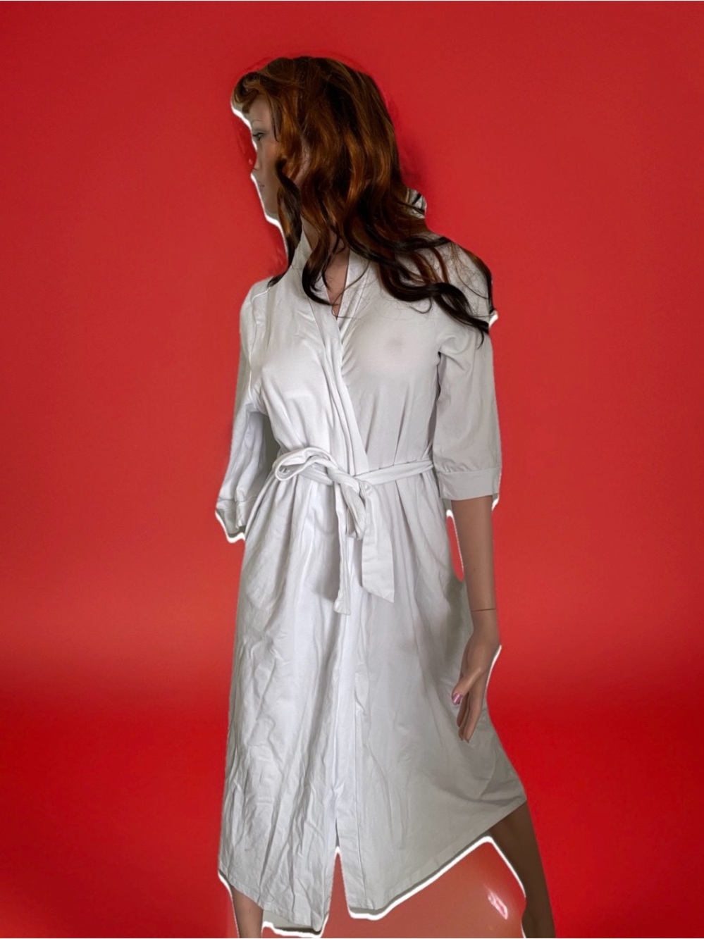 TURQUAZ Classic White Dressing Gown ROBE Size Medium